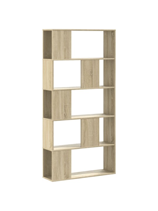Knihovna 5patrová dub sonoma 80,5x23,5x162,5cm kompozitní dřevo