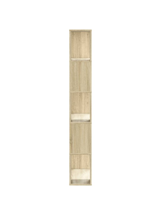 Knihovna 5patrová dub sonoma 80,5x23,5x162,5cm kompozitní dřevo