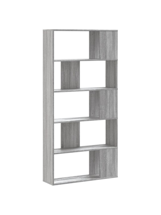 Knihovna 5patrová šedá sonoma 80,5 x 23,5 x 162,5 cm kompozit