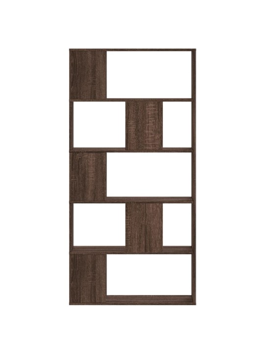 Knihovna 5patrová hnědý dub 80,5x23,5x162,5 cm kompozitní dřevo