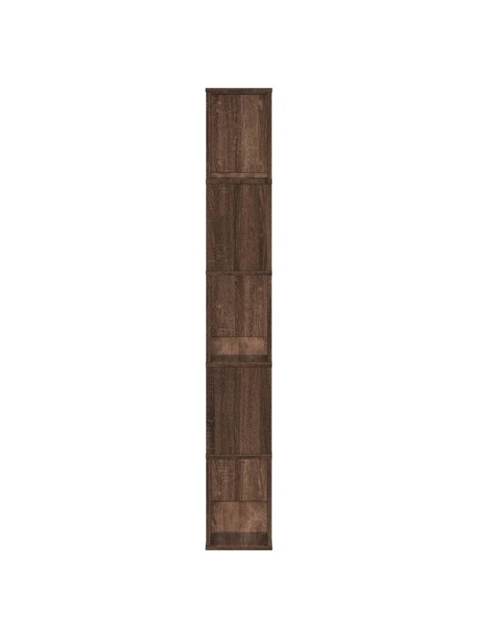 Knihovna 5patrová hnědý dub 80,5x23,5x162,5 cm kompozitní dřevo