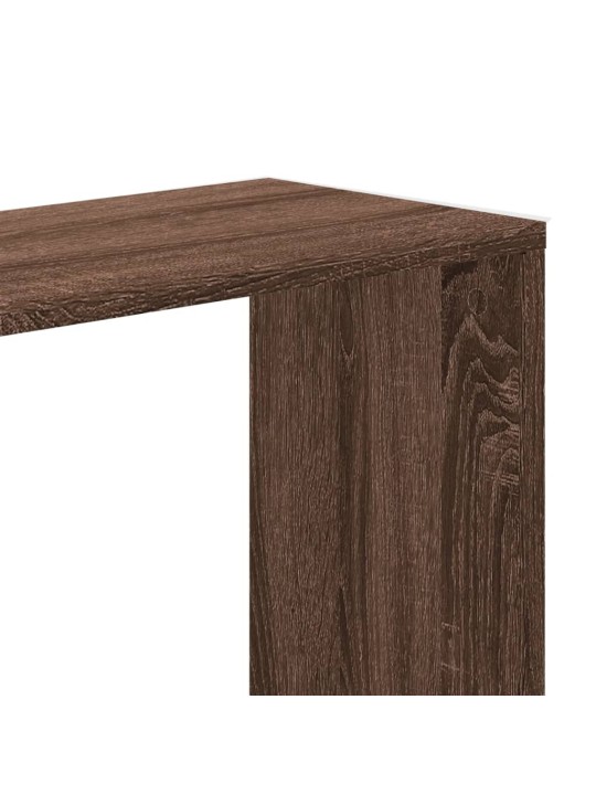 Knihovna 5patrová hnědý dub 80,5x23,5x162,5 cm kompozitní dřevo