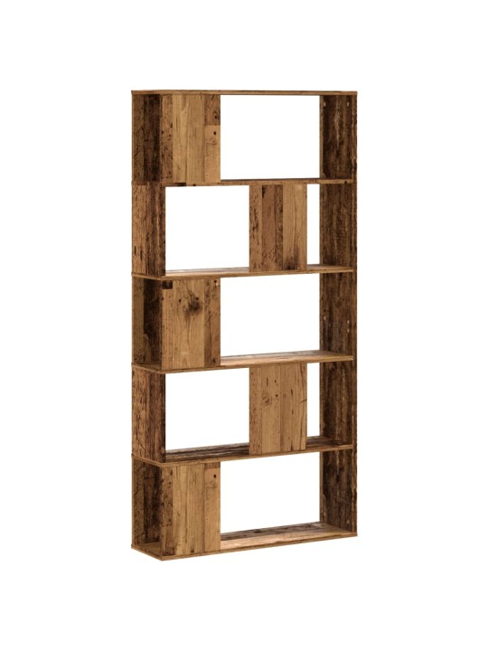 Knihovna 5patrová old wood 80,5 x 23,5 x 162,5 cm kompozit
