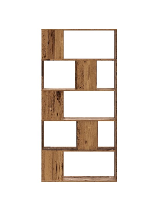 Knihovna 5patrová old wood 80,5 x 23,5 x 162,5 cm kompozit