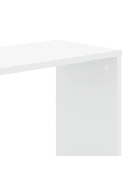 Knihovna 5patrová bílá 45 x 23,5 x 162,5 cm kompozitní dřevo