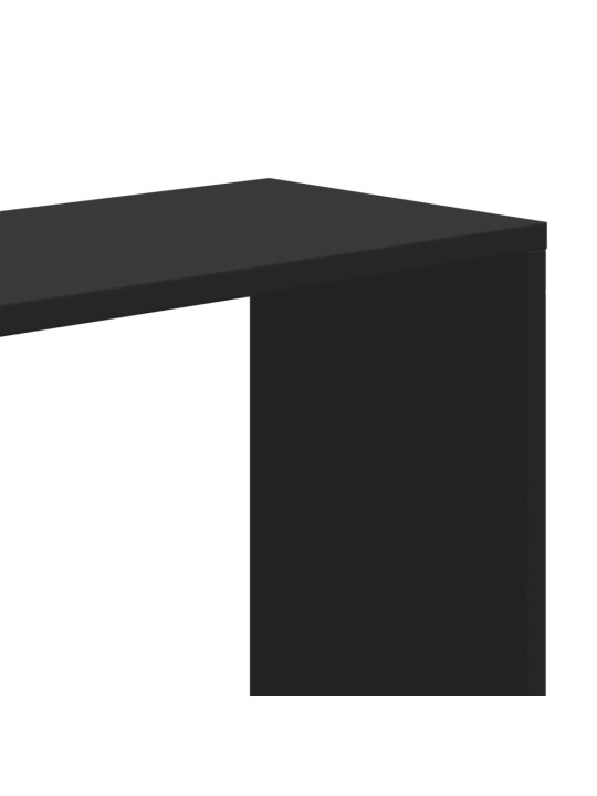 Knihovna 5patrová černá 45 x 23,5 x 162,5 cm kompozitní dřevo