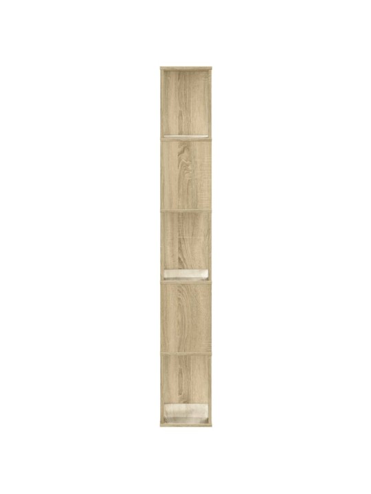 Knihovna 5patrová dub sonoma 45x23,5x162,5 cm kompozitní dřevo