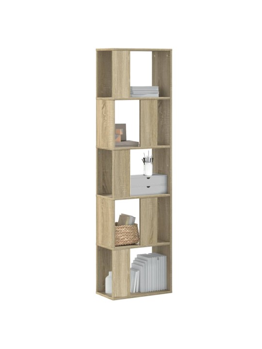 Knihovna 5patrová dub sonoma 45x23,5x162,5 cm kompozitní dřevo