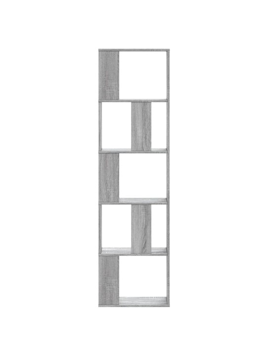 Knihovna 5patrová šedá sonoma 45x23,5x162,5 cm kompozitní dřevo