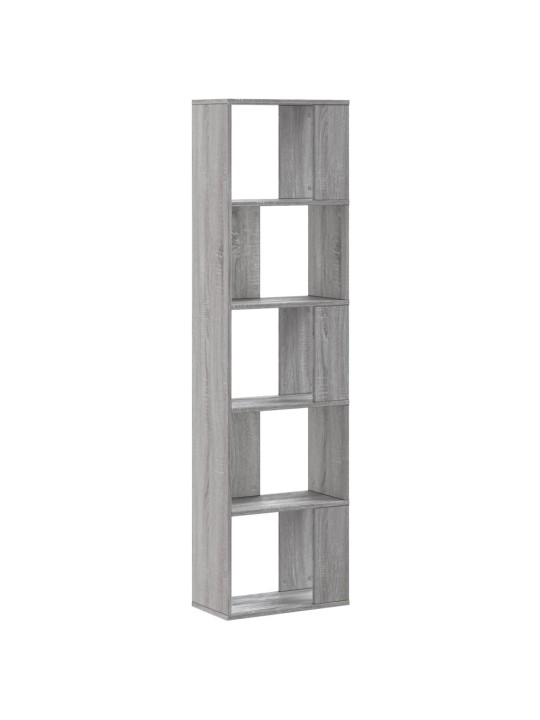 Knihovna 5patrová šedá sonoma 45x23,5x162,5 cm kompozitní dřevo