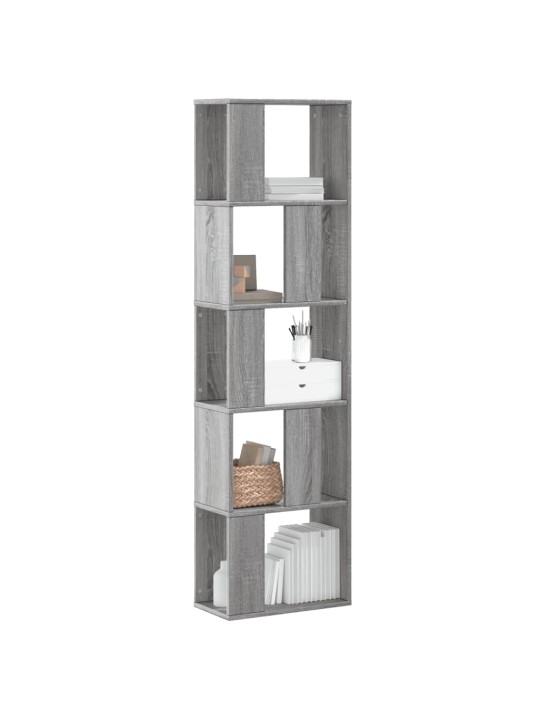 Knihovna 5patrová šedá sonoma 45x23,5x162,5 cm kompozitní dřevo