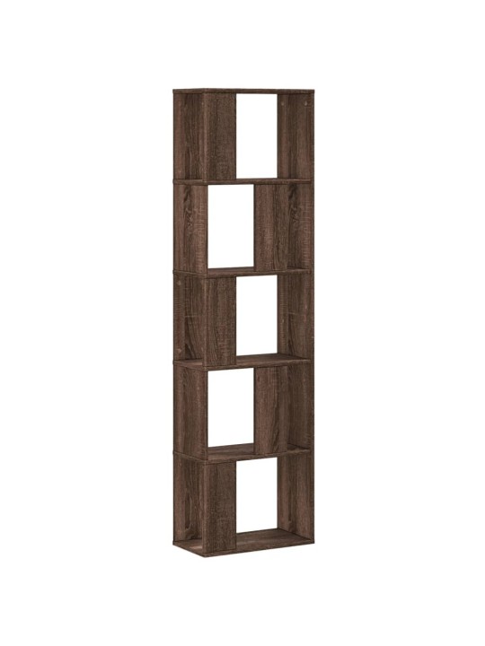 Knihovna 5patrová hnědý dub 45x23,5x162,5 cm kompozitní dřevo