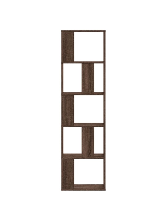 Knihovna 5patrová hnědý dub 45x23,5x162,5 cm kompozitní dřevo