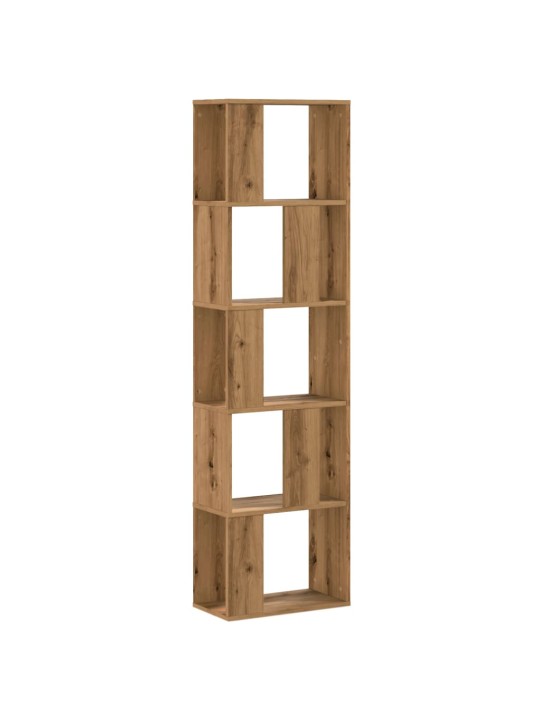 Knihovna 5patrová dub artisan 45x23,5x162,5 cm kompozitní dřevo