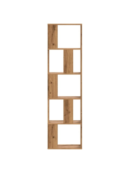 Knihovna 5patrová dub artisan 45x23,5x162,5 cm kompozitní dřevo