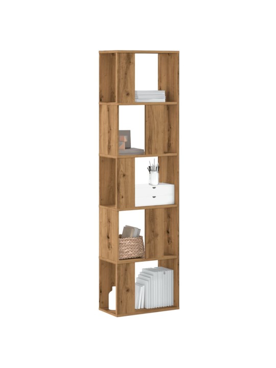 Knihovna 5patrová dub artisan 45x23,5x162,5 cm kompozitní dřevo
