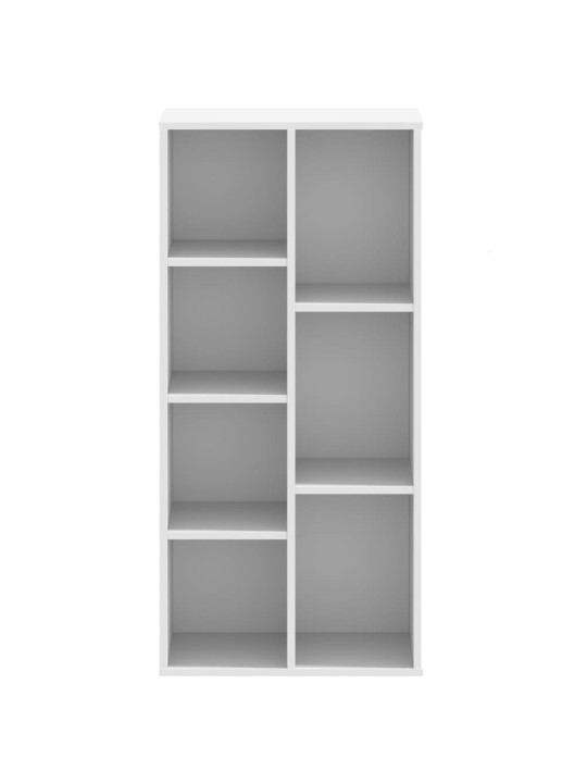Knihovna bílá 50 x 25 x 105 cm kompozitní dřevo