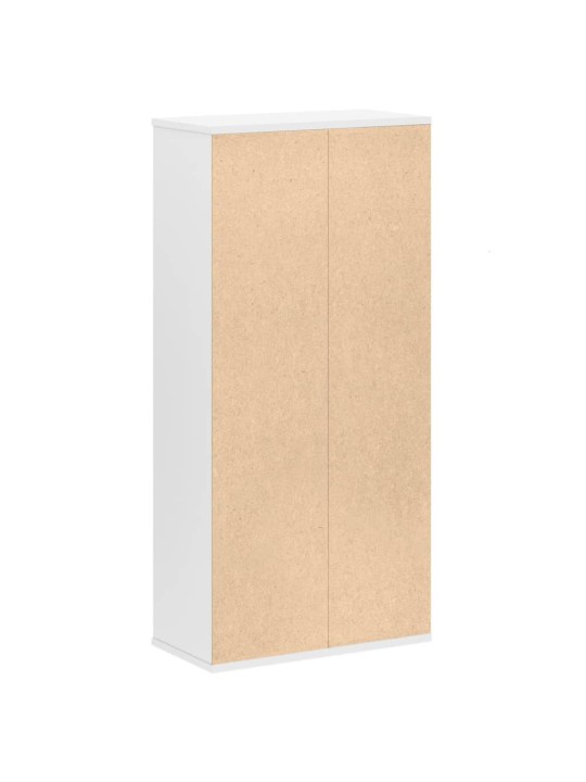 Knihovna bílá 50 x 25 x 105 cm kompozitní dřevo