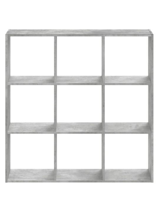 Knihovna betonově šedá 102 x 32 x 102 cm kompozitní dřevo