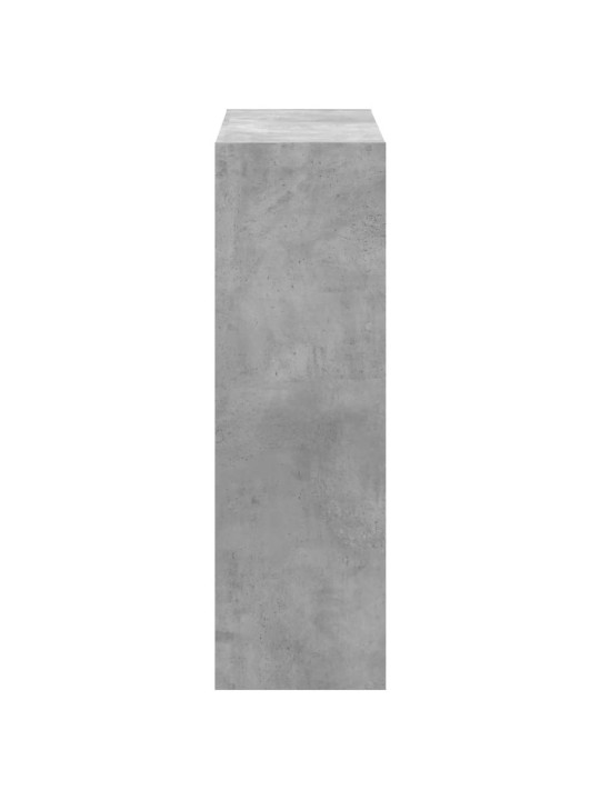Knihovna betonově šedá 102 x 32 x 102 cm kompozitní dřevo