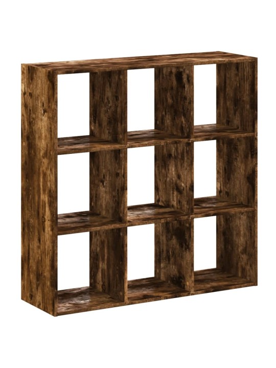 Knihovna kouřový dub 102 x 32 x 102 cm kompozitní dřevo