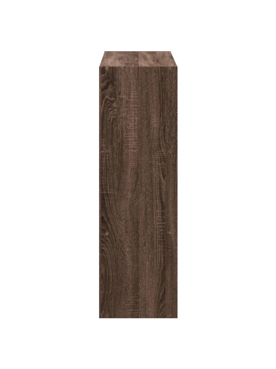 Knihovna hnědý dub 102 x 32 x 102 cm kompozitní dřevo