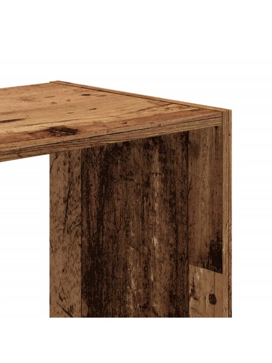 Knihovna old wood 68,5 x 32 x 68,5 cm kompozitní dřevo