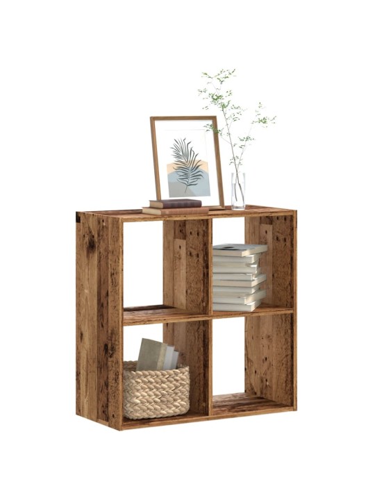 Knihovna old wood 68,5 x 32 x 68,5 cm kompozitní dřevo