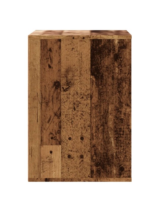Rohová zásuvková komoda old wood 60x41x58 cm kompozitní dřevo