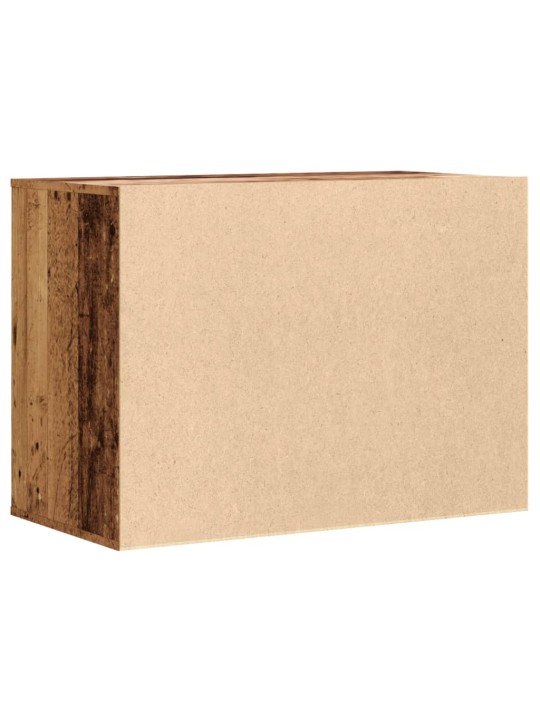 Rohová zásuvková komoda old wood 80x41x58 cm kompozitní dřevo