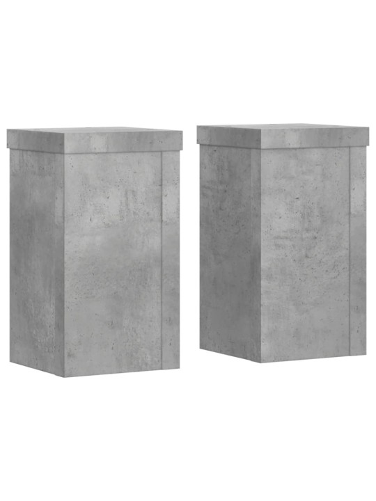 Stojany na rostliny 2 ks betonově šedé 10 x 10 x 18 cm kompozit