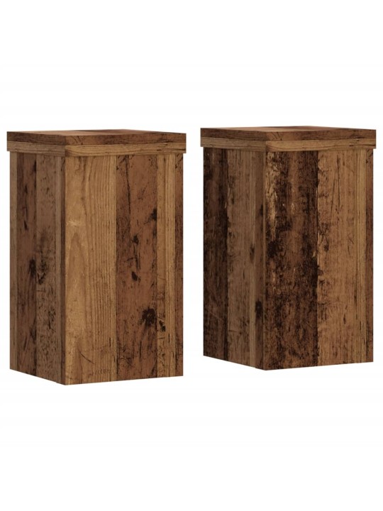 Stojany na rostliny 2 ks old wood 10x10x18 cm kompozitní dřevo