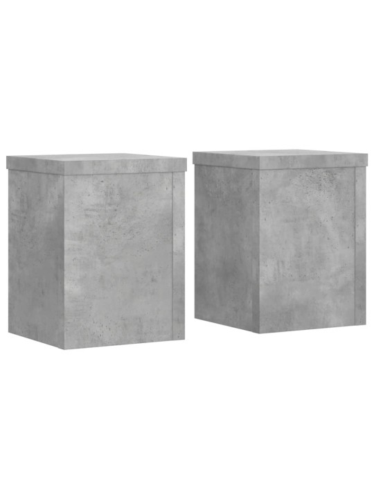 Stojany na rostliny 2 ks betonově šedé 15 x 15 x 20 cm kompozit