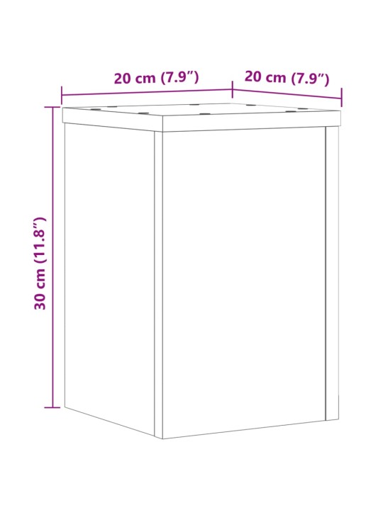 Stojany na rostliny 2 ks betonově šedé 20 x 20 x 30 cm kompozit