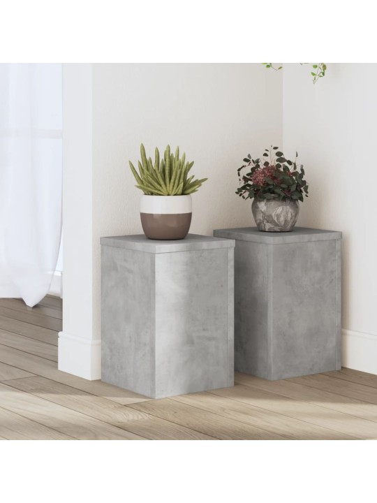 Stojany na rostliny 2 ks betonově šedé 20 x 20 x 30 cm kompozit
