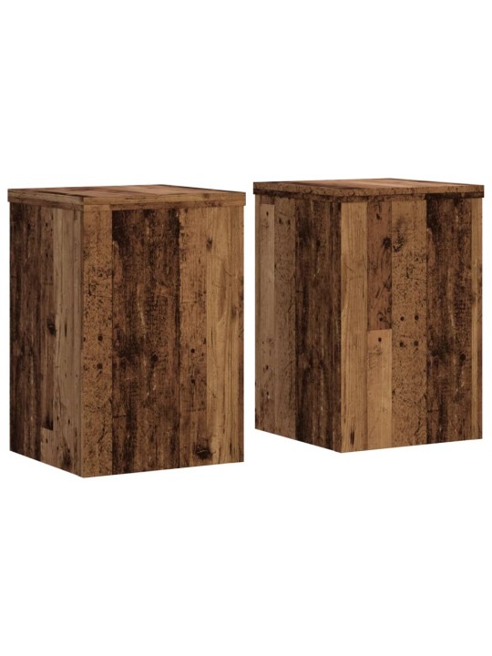 Stojany na rostliny 2 ks old wood 20x20x30 cm kompozitní dřevo
