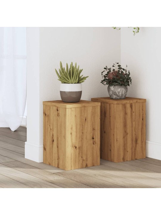 Stojany na rostliny 2 ks dub artisan 20 x 20 x 30 cm kompozit