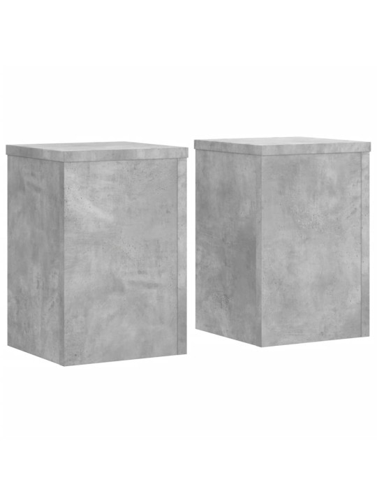 Stojany na rostliny 2 ks betonově šedé 25 x 25 x 35 cm kompozit