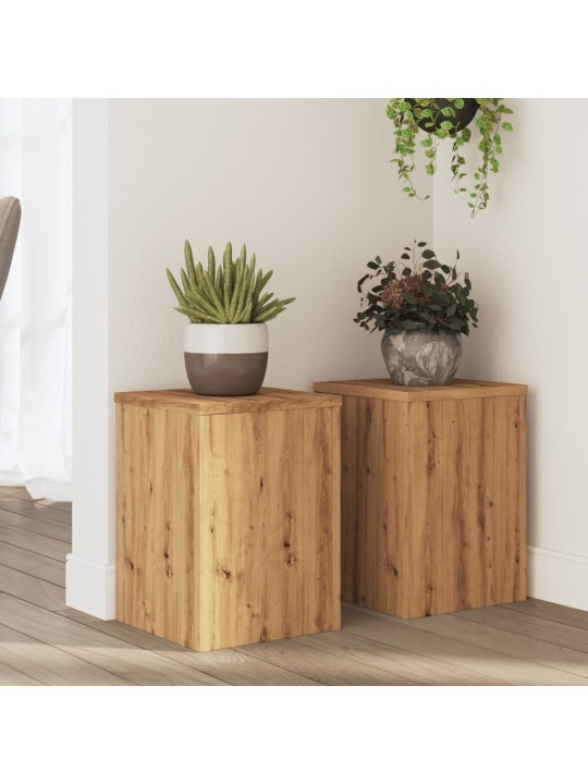 Stojany na rostliny 2 ks dub artisan 25 x 25 x 35 cm kompozit
