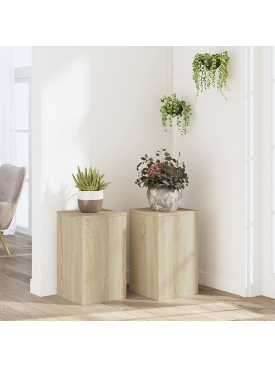 Stojany na rostliny 2 ks dub sonoma 30 x 30 x 50 cm kompozit