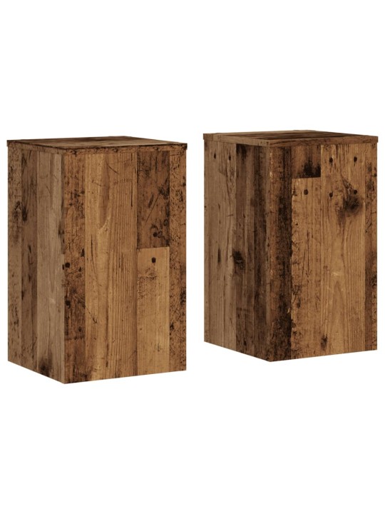Stojany na rostliny 2 ks old wood 30x30x50 cm kompozitní dřevo