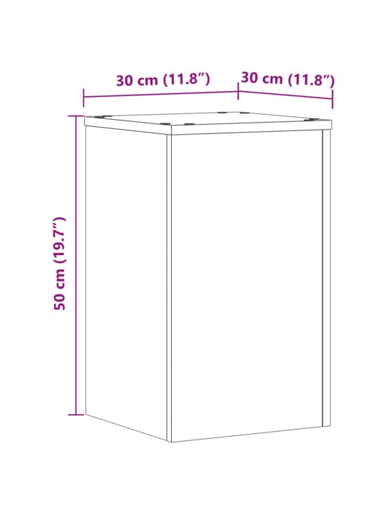 Stojany na rostliny 2 ks dub artisan 30 x 30 x 50 cm kompozit