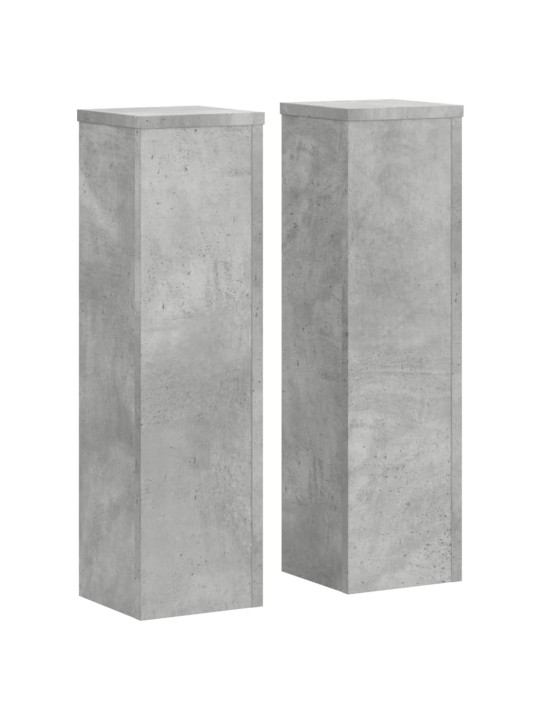 Stojany na rostliny 2 ks betonově šedé 17 x 17 x 60 cm kompozit
