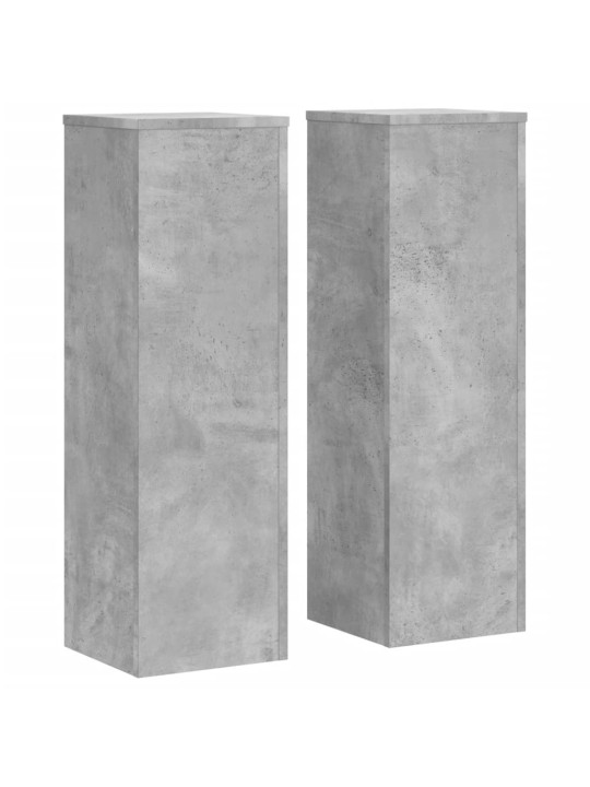 Stojany na rostliny 2 ks betonově šedé 25 x 25 x 80 cm kompozit