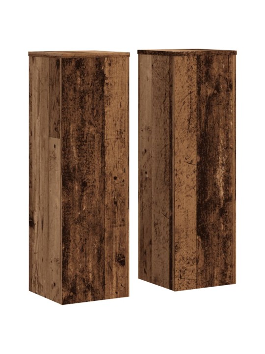 Stojany na rostliny 2 ks old wood 25x25x80 cm kompozitní dřevo
