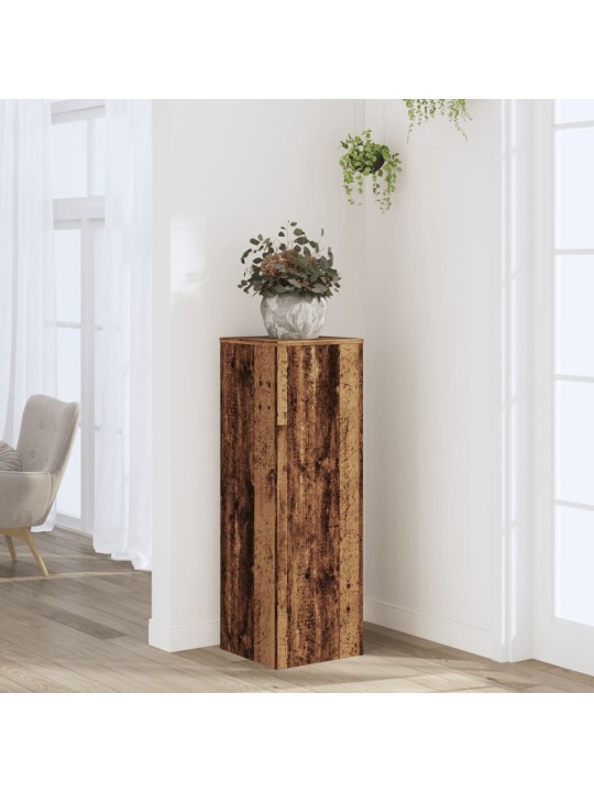 Stojan na rostliny old wood 33 x 33 x 100 cm kompozitní dřevo