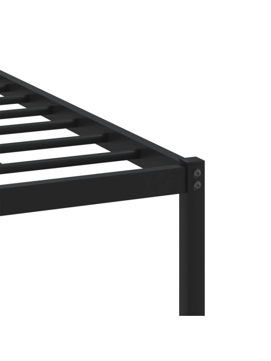 Kovový rám postele bez matrace kouřový dub 75 x 190 cm