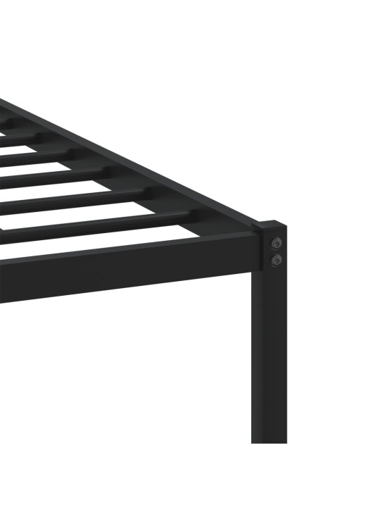 Kovový rám postele bez matrace kouřový dub 90 x 200 cm