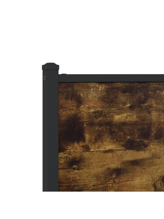 Kovový rám postele bez matrace kouřový dub 140 x 200 cm