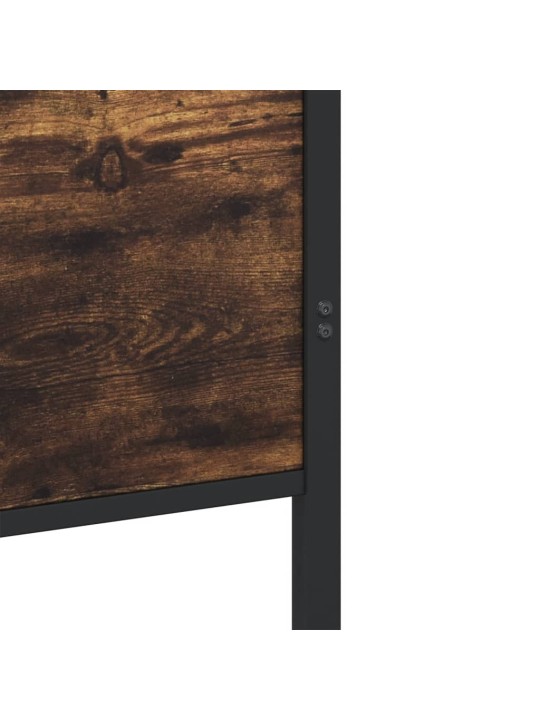 Kovový rám postele bez matrace kouřový dub 80 x 200 cm